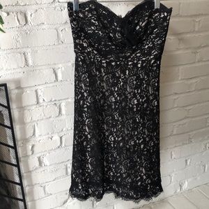 White House Black Market strapless lace dress, 0